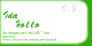 ida hollo business card